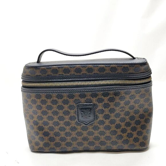 Authentic CELINE Vanity Bag Black PVC mn382-120825 - Picture 1 of 16
